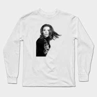 Emma Peel Retro 70s 80s 90s ,TV Series Long Sleeve T-Shirt